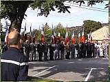 Les porte-drapeaux de différentes associations patriotiques
